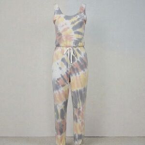 Caution To The Wind Multicolor Tie-Dye Jumpsuit size Small